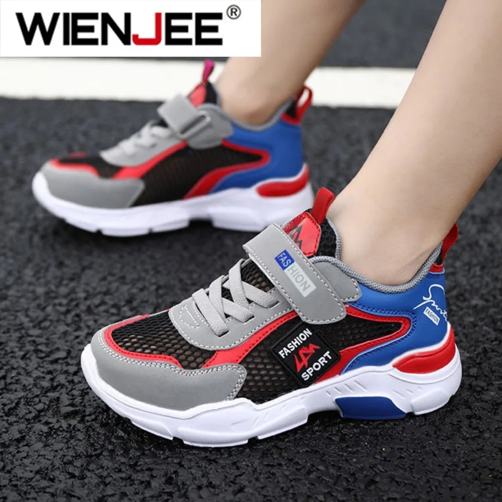 Summer Single Net Breathable Boys Sport Shoes Children Sneakers Rubber Leisure Trainers Casual Kids Sneakers
