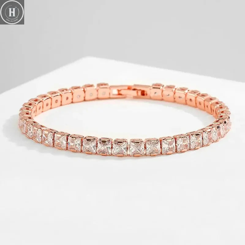 Real 3MM D VVS Moissanite Tennis Bracelet Passes Diamond Sparkling Test Solid S925 Jewelry Wedding Women Gift HALALZEN