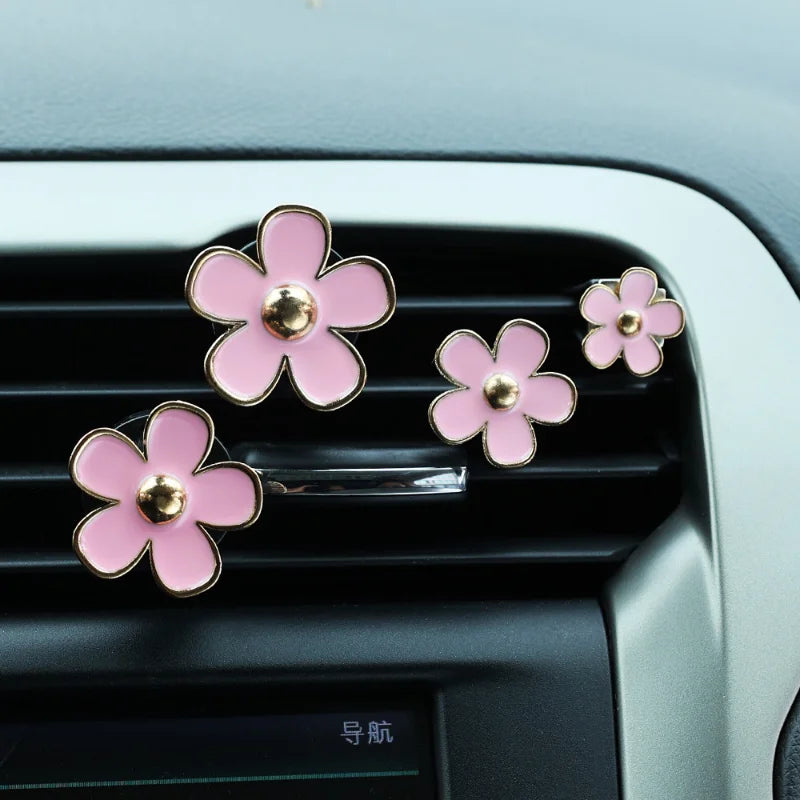 Daisy Car Air Outlet Perfume Clip Cute Mini Flower Aromatherapy Creative Car Interior Decoration Air Freshener Accessories