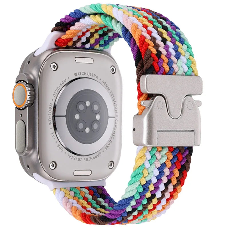 Parachute Braided Strap For Apple Watch Ultra 3/2 Band 49mm 46mm 45mm 42mm 44mm 41mm Nylon Bracelet iWatch 11 10 9 8 7 6 SE Belt