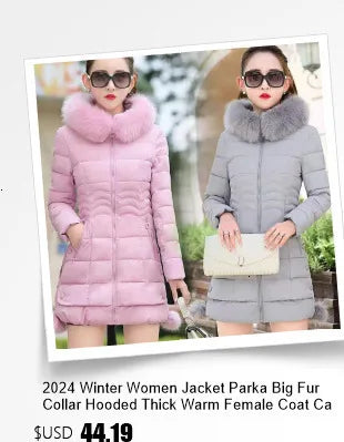 2024 new Winter Long Parkas Waterproof Down Cotton Padded Jacket Women Fashion Hooded Thick Warm Snow Coat Female Outerwear T546