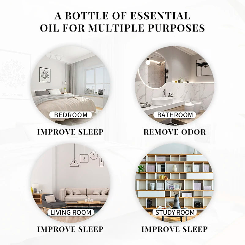 30ML Pure Jasmine Rose Mint Lavender Vanilla Essential Oil for Diffuser, Humidifier, Massage, Skin Hair Care, Soap Candle Making HALALZEN