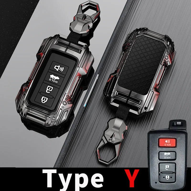4button Car Remote Key Case Cover Shell for Toyota Corolla Camry RAV4 Highlander Auris CHR Avalon Land Cruiser Protected Fob Bag