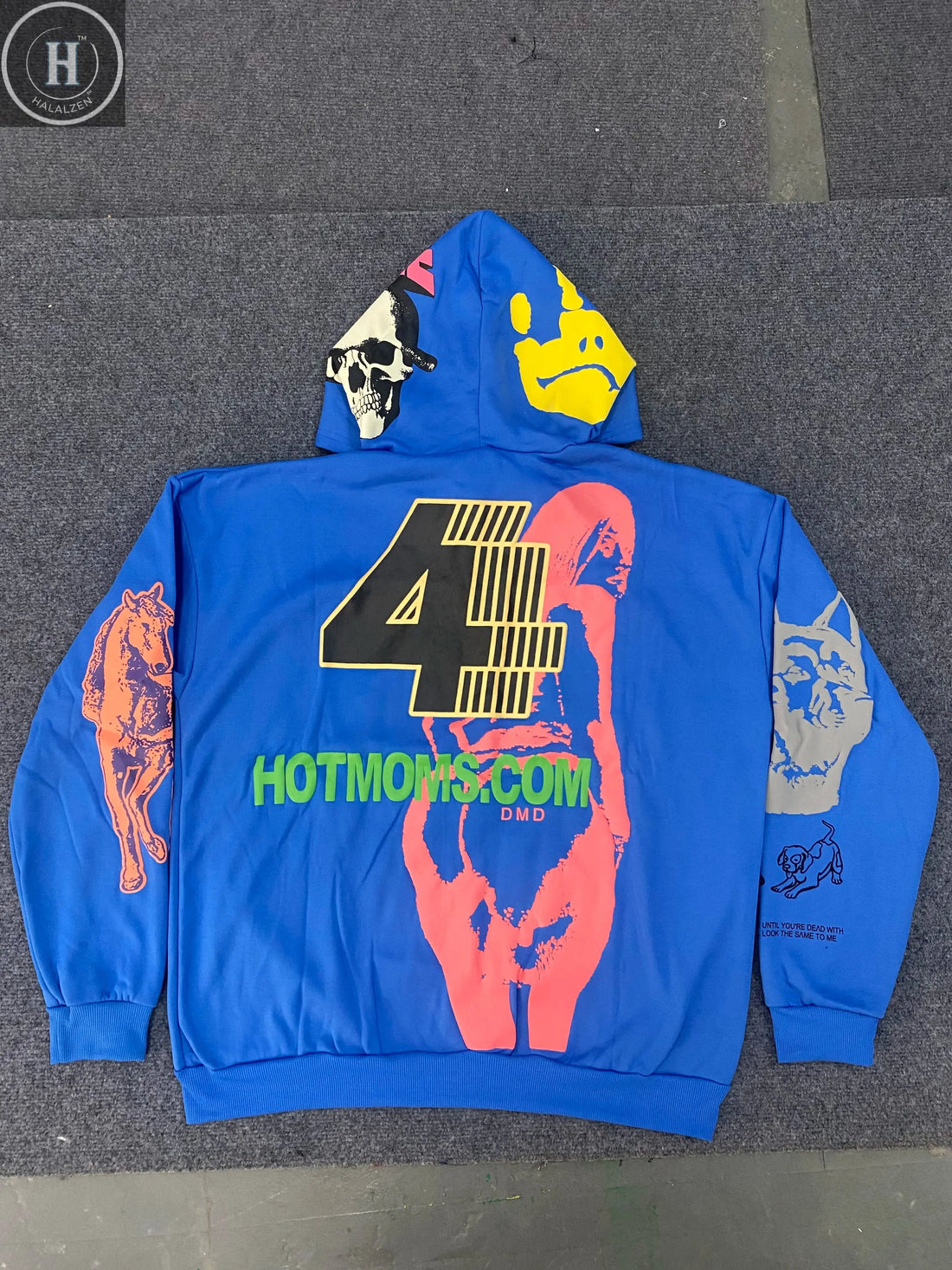 Personalized graffiti hoodie sweatshirt pullover loose and versatile couple style aesthetic clothing street style HALALZEN