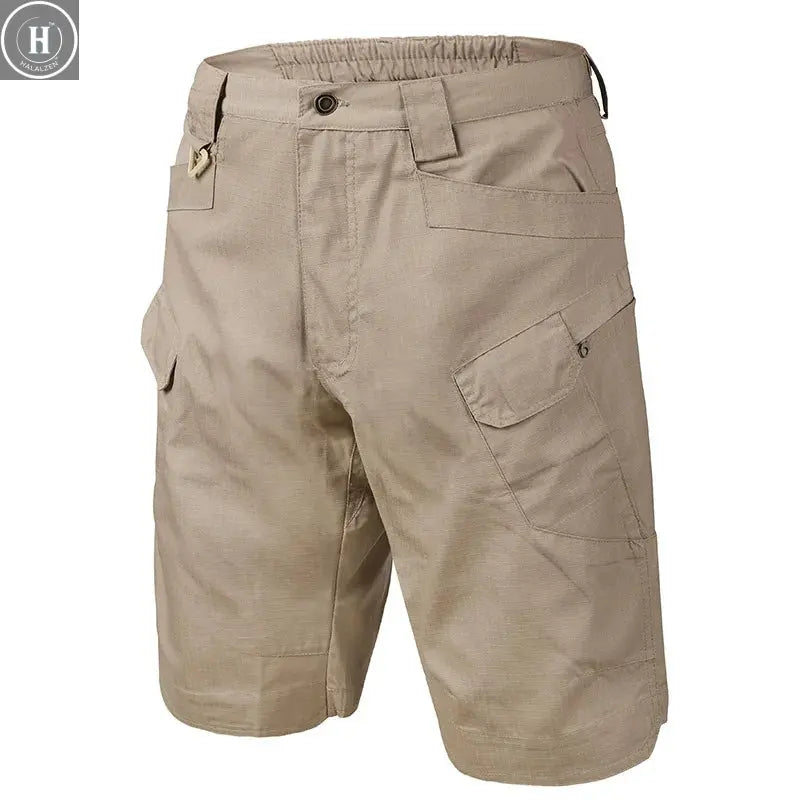 Outdoor Multi-Pocket Shorts Mens Summer Tactical Casual Shorts Waterproof Quick-dry Combat Pants Lightweight Training Shorts HALALZEN