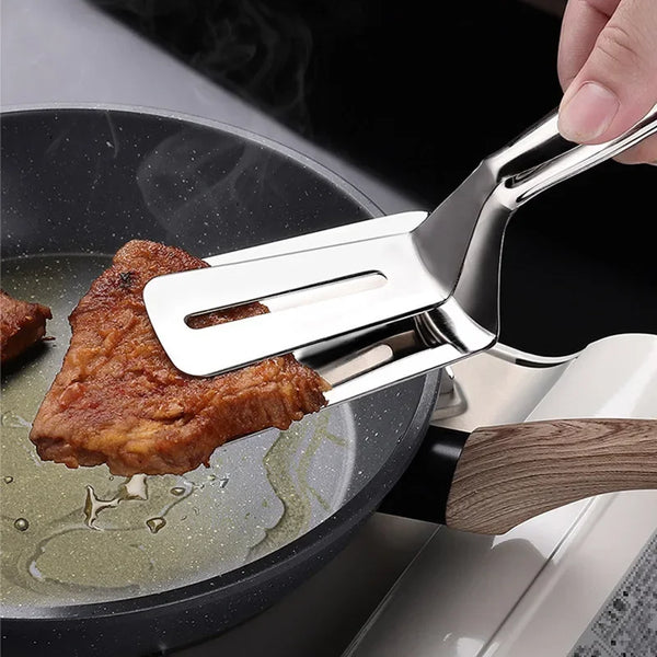 Household Frying Shovel Pancake Fried Fish Shovel Pizza Steak Clip Barbecue Grilling Tong Kitchen Clamp Cooking Tool Halalzen