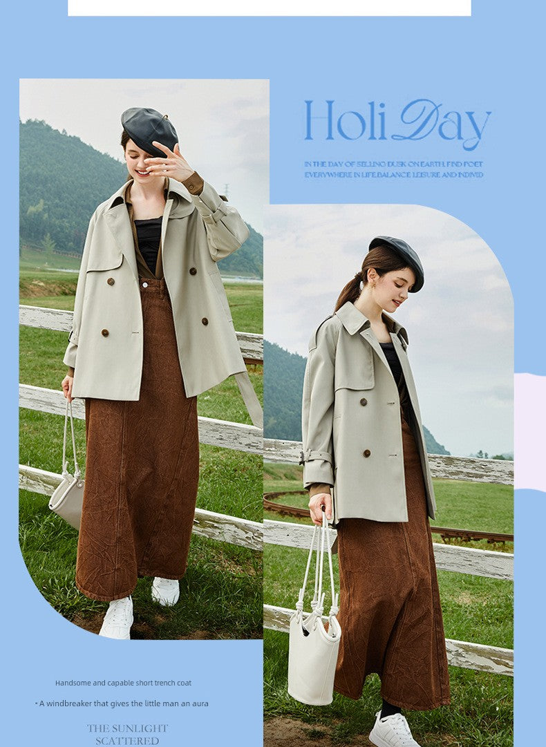 Dfvf Yi Element Mid Length Long Length Trench Coat for Women 2023 Spring & Fall New Arrival Fancy Small Elegant Trench Coat Outwear Women