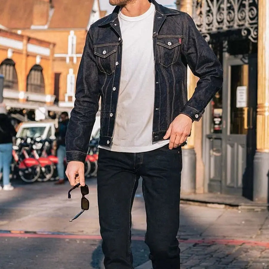 IRON HEART "TypeIII" 14oz Indigo one-wash heavy-duty denim jacket