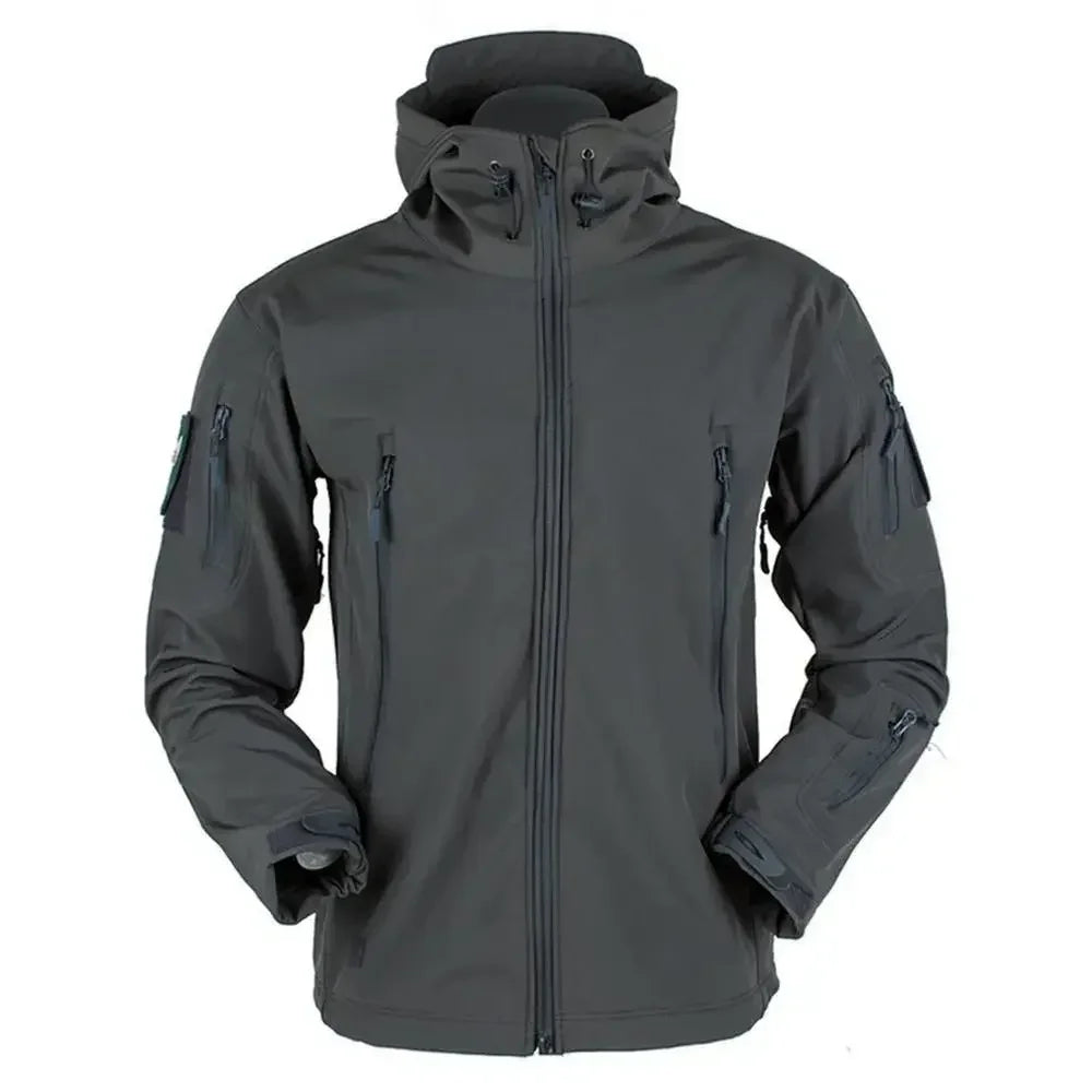 2024 New Waterproof Jacket Men's jacket Outdoor Soft Shell Fleece Women's Windproof Breathable Thermal Hooded