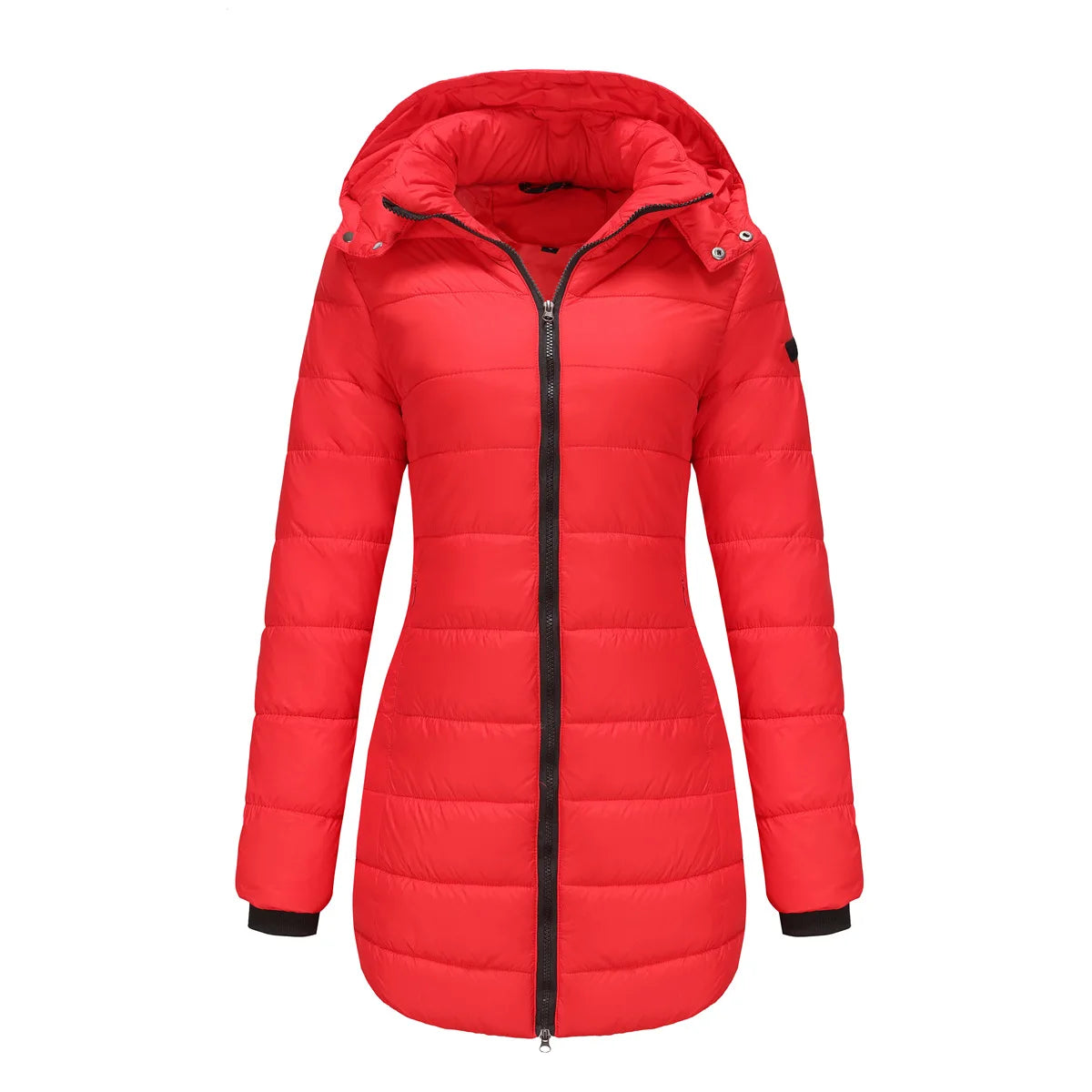 2024 New Waterproof Overcoat Women's Removable Cap Long-sleeved Parkas Winter Warm Jacket Female Red Yellow Gray Dark Blue Coats