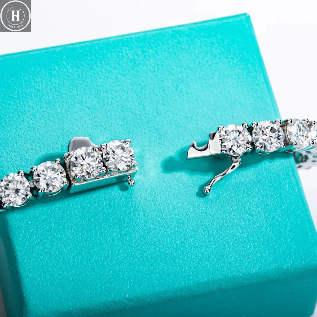 AnuJewel 3mm/4mm/5mm/6.5mm D Color Moissanite Diamond Tennis Bracelet 925 Sterling Silver Wedding Bracelets for Woman&Men HALALZEN