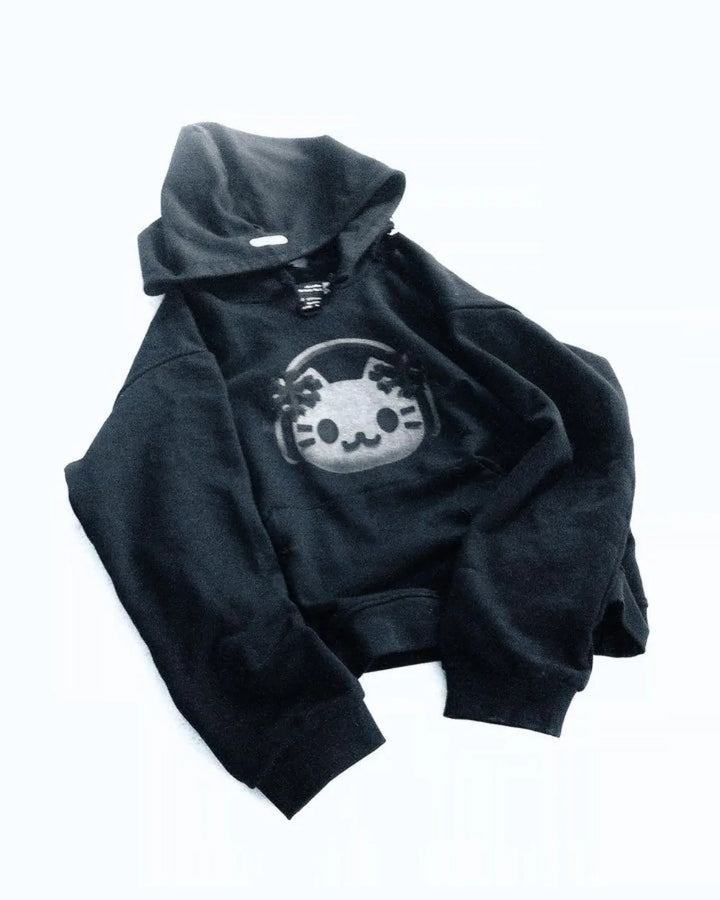 Y2K Hoodie Women Harajuku Kawaii Gothic Clothing Cute Graphic Print Oversized Pullover Sweatshirt 2023 New Japanese Casual Tops