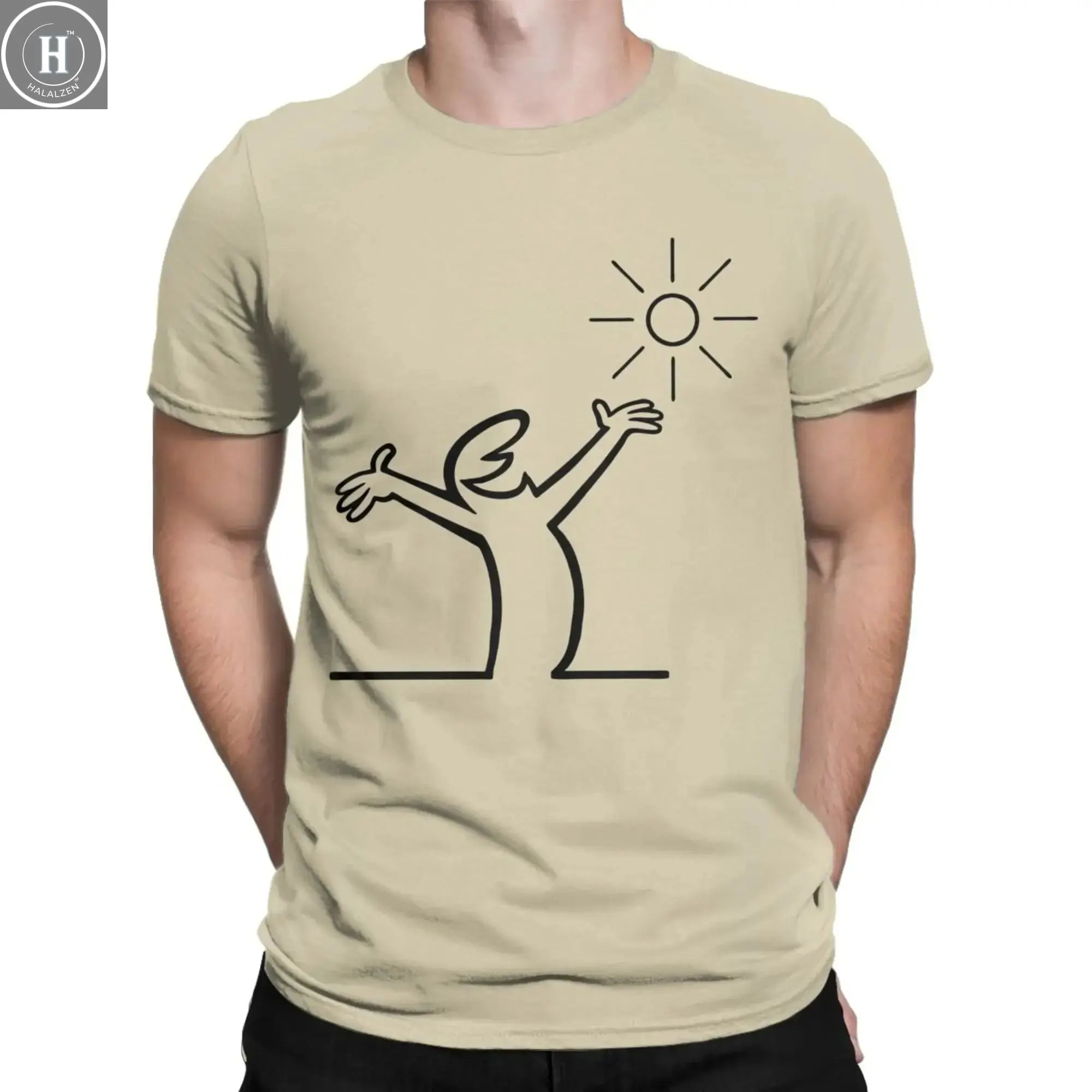 Fun La Linea Summer Sun T-Shirts Men Round Neck 100% Cotton T Shirt Badum Linus Lineman Short Sleeve Tees 6XL Tops Streetwear HALALZEN