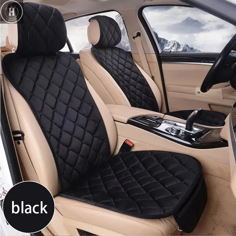 Pink Car Seat Cover For Women Girls Cute Car Seat Cushion Universal Plush Interior Protection Mat Pad Auto Cover Accessories HALALZEN