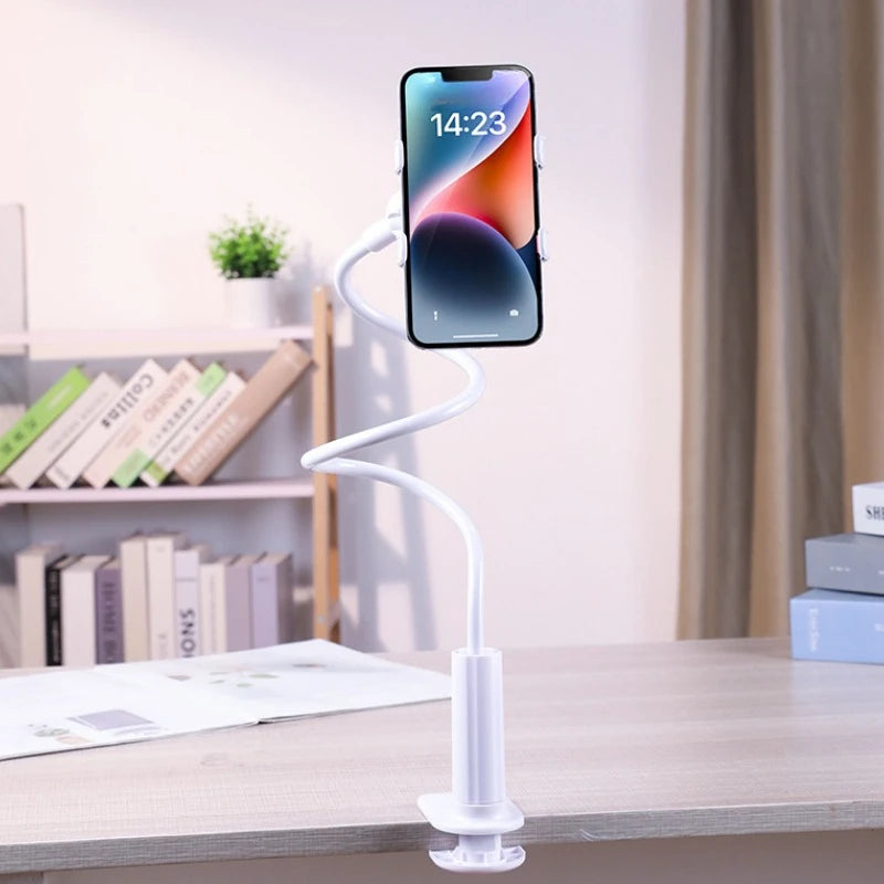 Adjustable 360 ° rotating portable lazy phone holder, suitable for bedside offices and homes, with clip