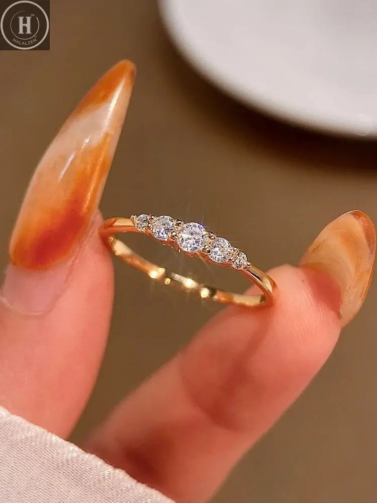 925 Sterling Silver Fashion Classic Gorgeous Shiny Zircon Ring For Women Engagement Wedding Luxury High Quality Fine Jewelry HALALZEN