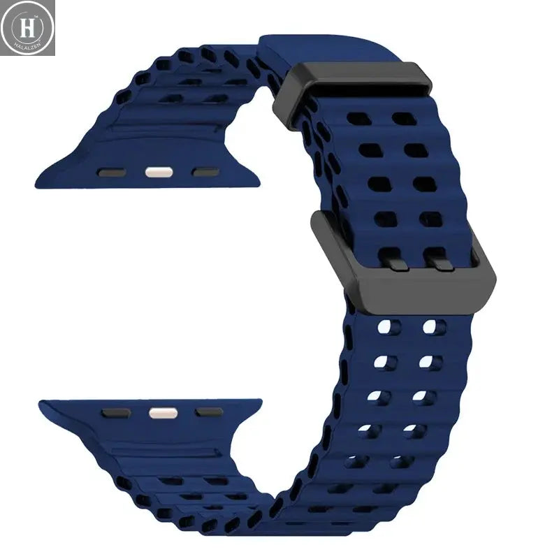Ocean Strap For Apple Watch Band Ultra 3/2 49mm Series 11 10 46mm Sports Bracelet Wristband iWatch 9 8 7 6 5 SE 45mm 44mm Correa HALALZEN