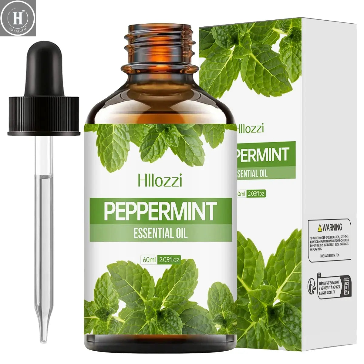 100ml/60ml/30mlPeppermint essential oil hydrating multifunctional essential oil aromatherapy candle car diffuser HALALZEN