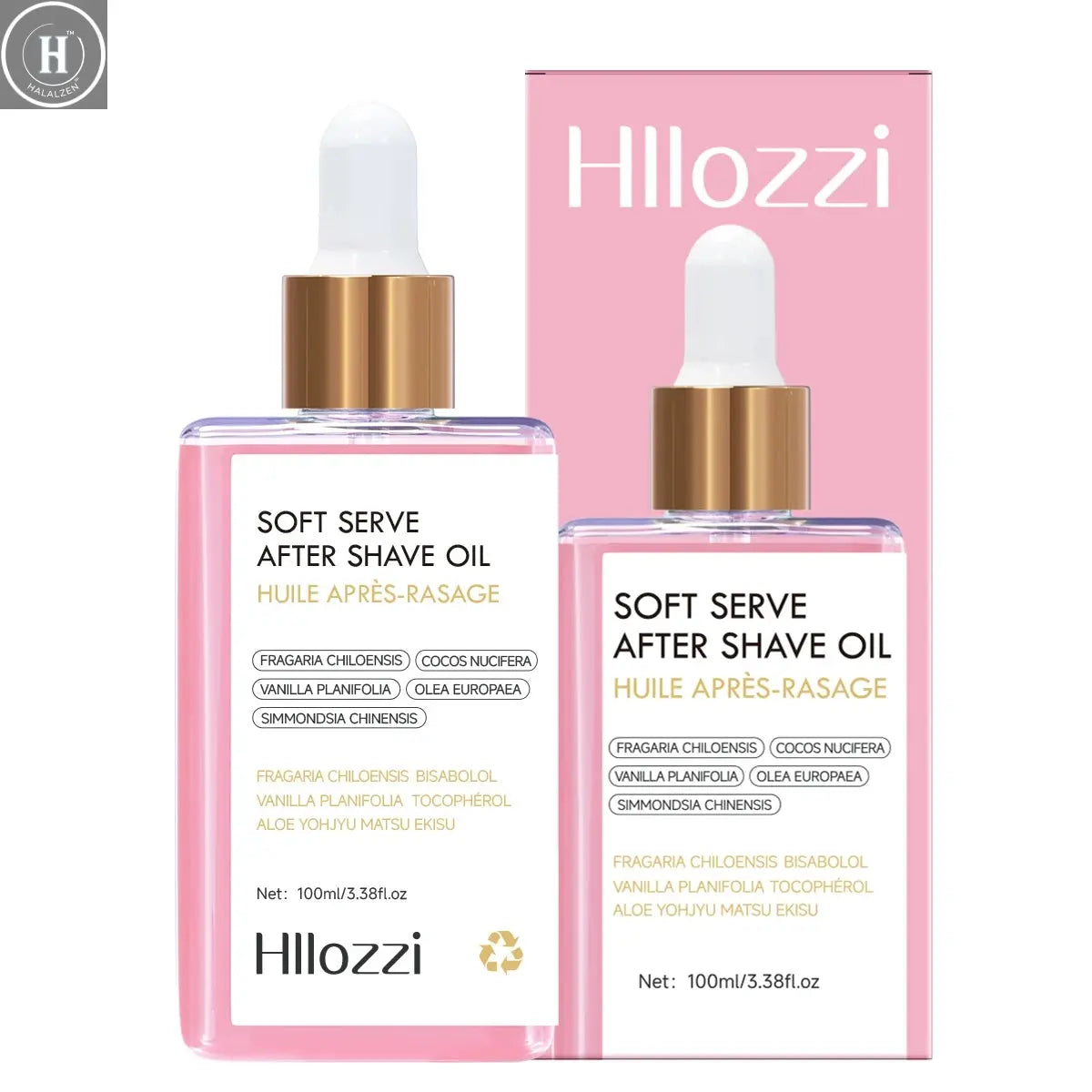 100ml/3.38f.oz Strawberry soft serve after shave oil Deeply hydrating and nourishing the skin Men & Women Hydrating Serum HALALZEN