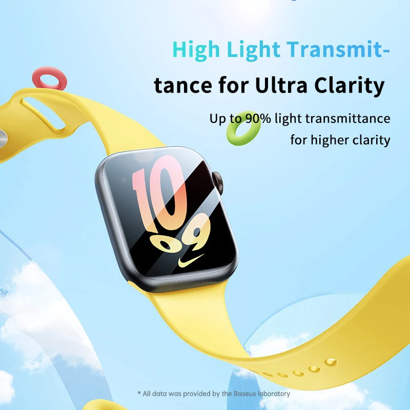 Baseus 2Pcs Nano Screen Protector For Apple Watch 8 7 6 SE SE2 5 4 Soft Hydrogel 40/41/44/45mm Full-coverage Protective Film