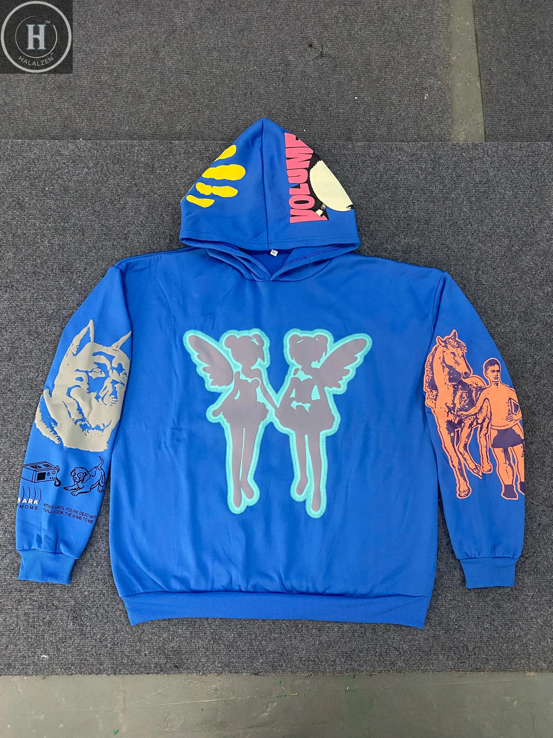 Personalized graffiti hoodie sweatshirt pullover loose and versatile couple style aesthetic clothing street style HALALZEN