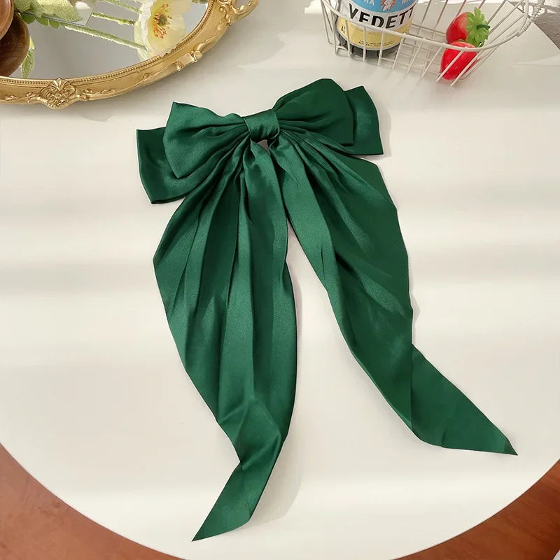 Satin Ribbon Bow Hair Clip