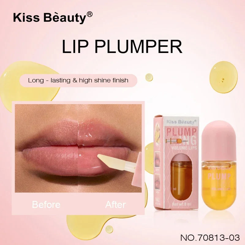 Long Lasting Lip Plumper Oil Instant Volumising Enhancer Lip Serum Collagen Lips Volume Lipgloss Sexy Cosmetic Volume Increases HALALZEN
