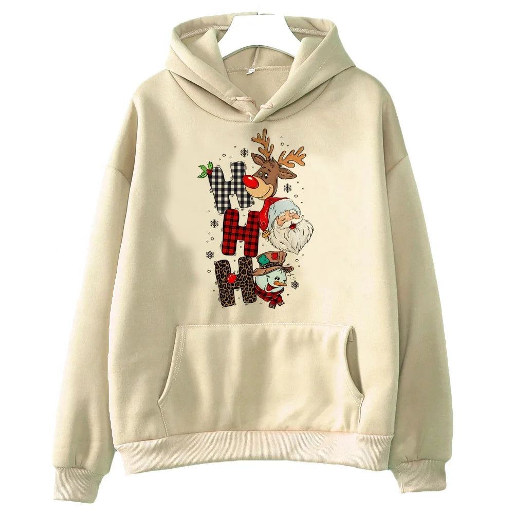 Christmas hoodie Y2K anime soft fabric winter female tracksuits comfortable printed design pattern