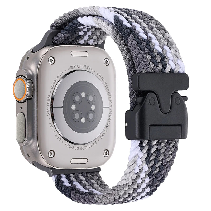 Parachute Braided Strap For Apple Watch Ultra 3/2 Band 49mm 46mm 45mm 42mm 44mm 41mm Nylon Bracelet iWatch 11 10 9 8 7 6 SE Belt