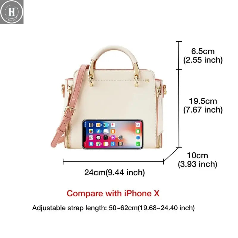 FOXER Split Leather Women Shoulder Bag Elegant Handbag 2025 Autumn Winter Female Large Tote Bag Luxury Design Crossbody Purse HALALZEN