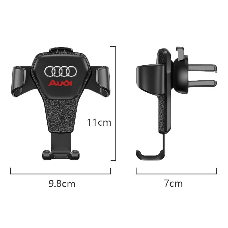 Gravity Car Phone Holder Air Vent GPS Stand Accessories For Audi A1 A2 A3 A4 A5 A6 A7 A8 Q1 Q2 Q3 Q4 Q5 Q6 Q7 Q8 Quattro TT S5