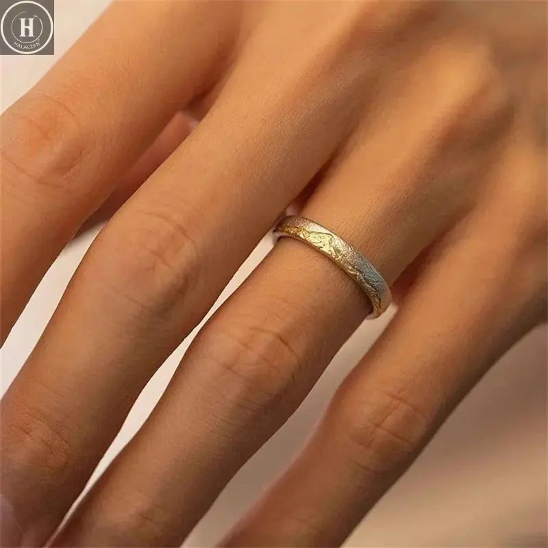 Men Ring 925 Sterling Silver Jewelry Adjustable Trendy Gold Mountain Design Ring Male Index Finger Accessories HALALZEN