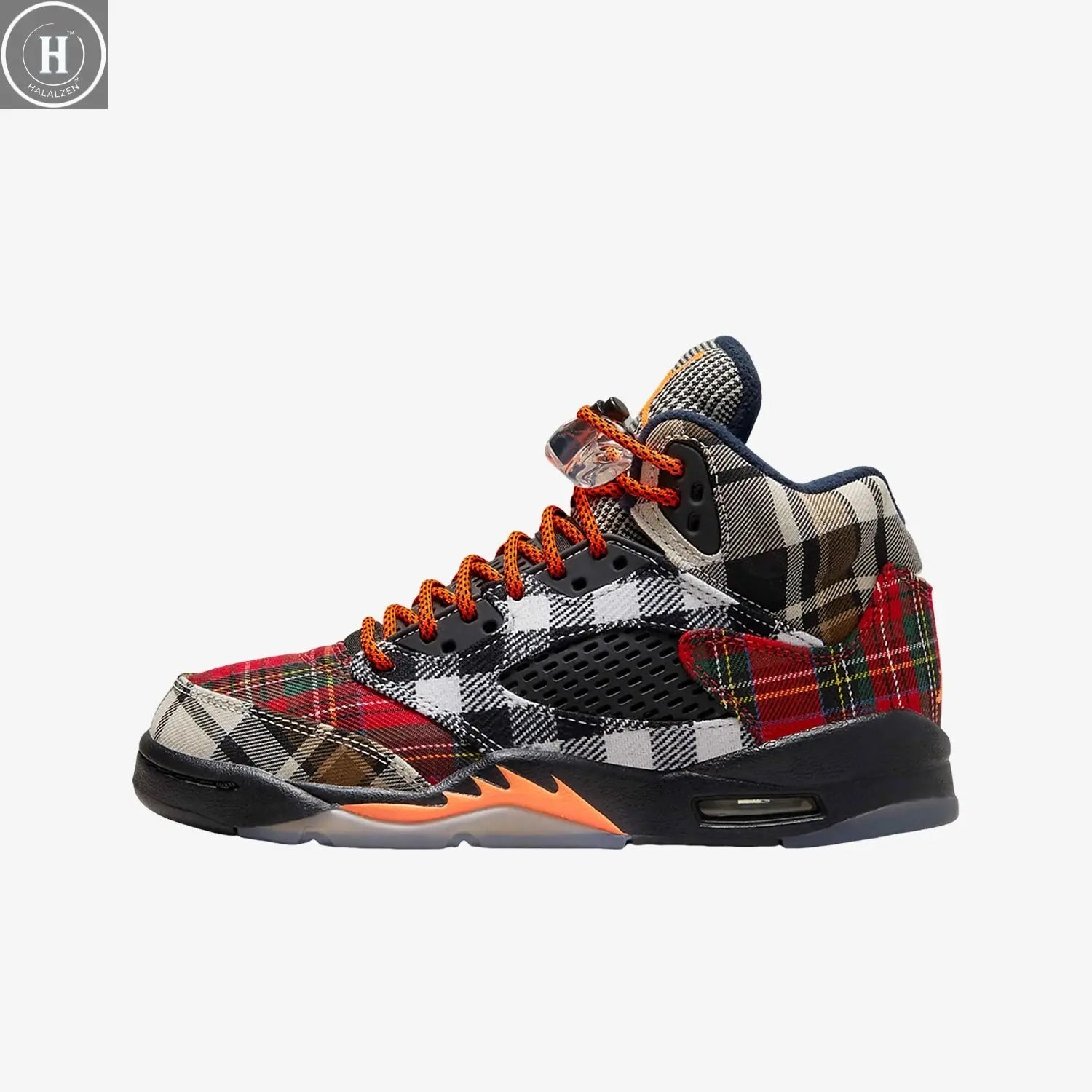 Nike genuine Jordan GS women's and children's checkered patchwork fashionable casual shoes FD4814-008 HALALZEN