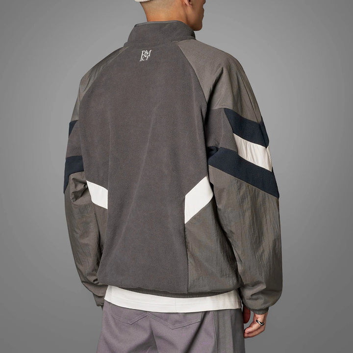 Adidas genuine Three Stripes Men's Patchwork Fleece Soccer Hoodie IM7464