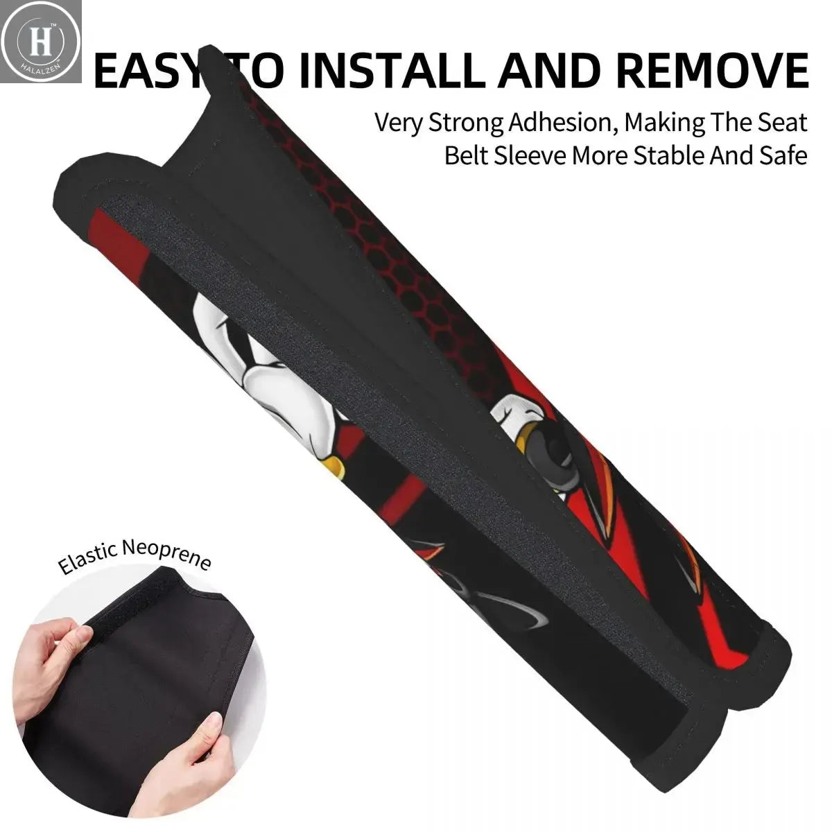 Shadow The Hedgehog Soft Auto Seat Belt Cover for a More Comfortable Driving 2 PCS Seatbelt Shoulder Pad For Cars HALALZEN