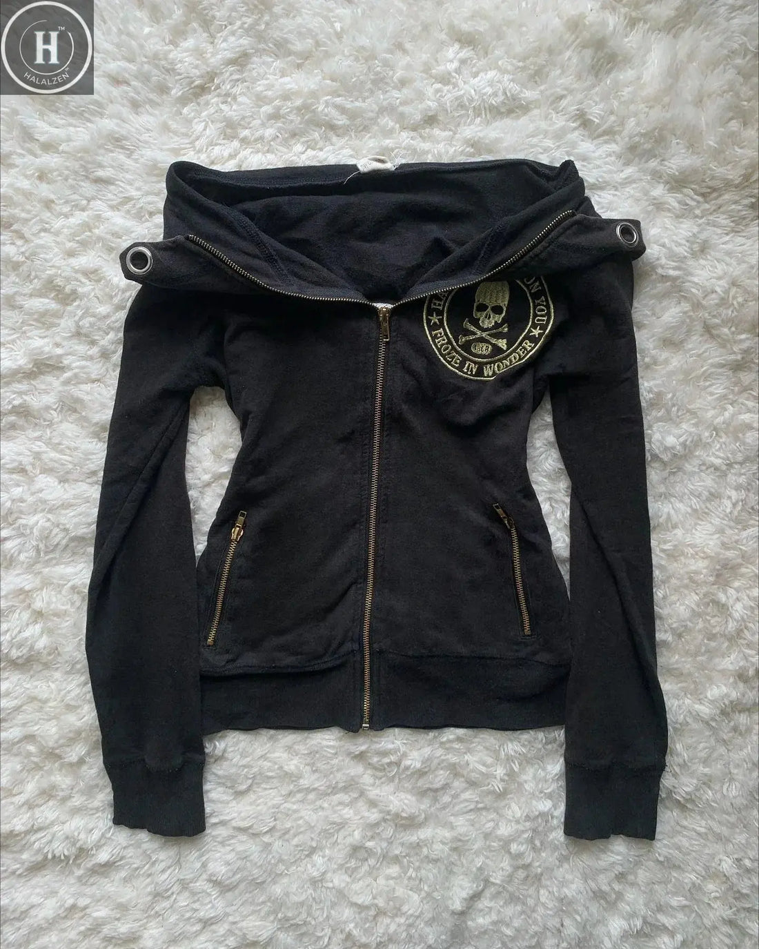 American Retro Y2K Embroider Butterfly Hoodie Women Floral Pullover Hoodie Sweatshirt Casual Fashion Tops Colorful Pattern Coats HALALZEN