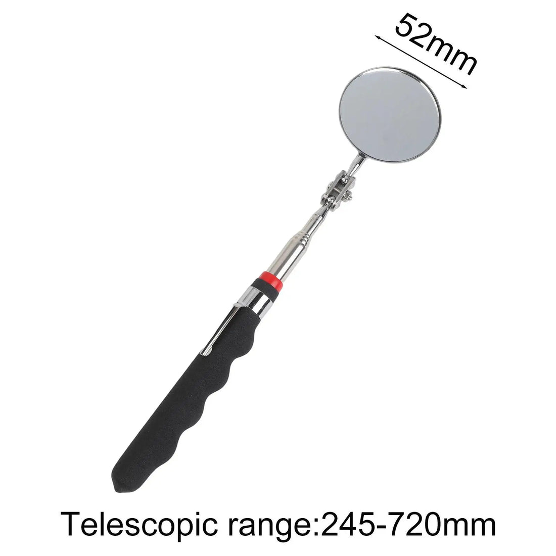 360 Degrees Inspection Mirror Adjustable Handle 24-72Cm Telescopic Mirror Telescopic Head Telescopic Folding Visitation Mirror