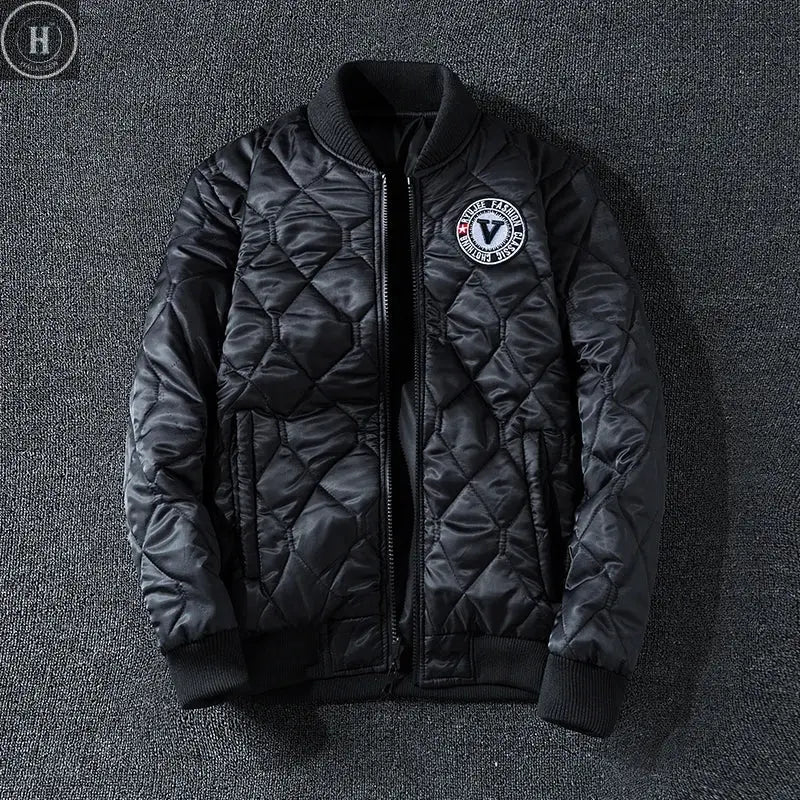 Coat Men's Air Force Pilot Jacket MA1 Autumn/Winter Baseball Suit Trendy Brand Double Sided Thickened Large HALALZEN