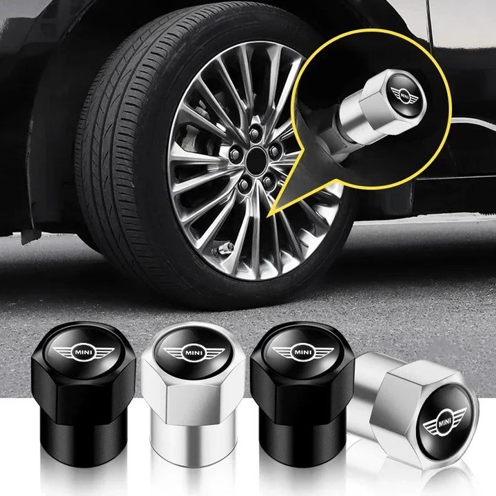 4Pcs Metal Car Wheel Tire Air Valve Caps Stem Covers For BMW Mini Cooper Countryman Clubman R55 R56 R60 F54 JCW F55 Accessories