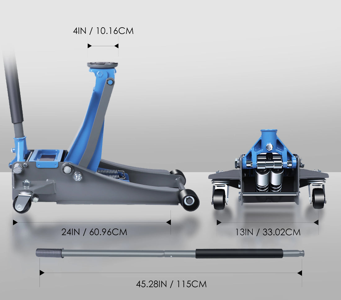 2.9 Ton Low Profile Floor Jack,Hydraulic Aluminium Steel Car Jack,Provide Stable Support,Lifting Range3.15-18.31"