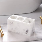 Marble Pattern Resin Toothbrush Rack