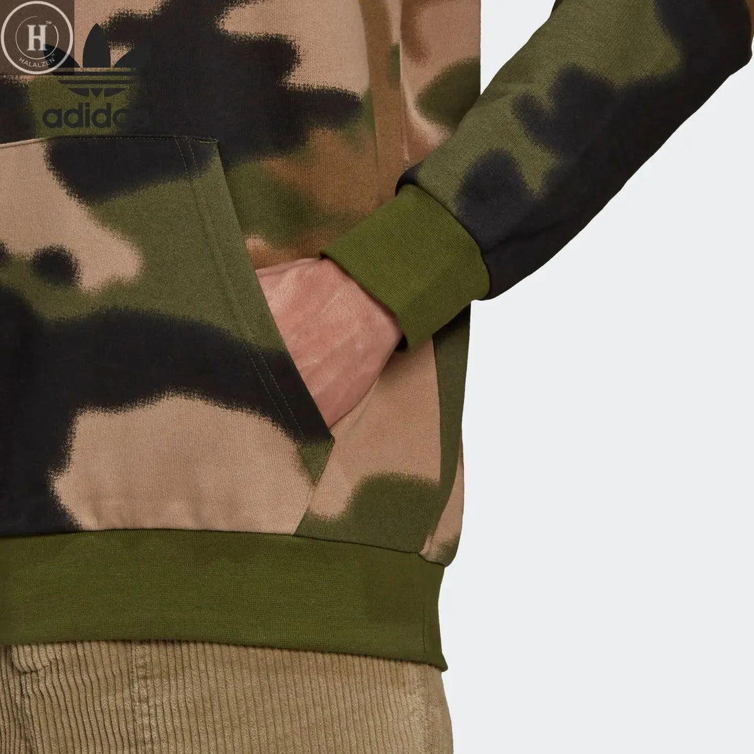 Adidas Originals Men's New Camouflage Hooded Sportswear Sweatshirt GN1879 HALALZEN