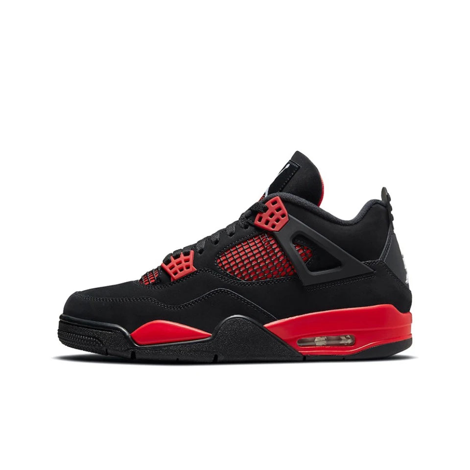 Original Air Jordan 4 Retro Bred Bull Anti-Slip Wear-resistant Retro Basketball Shoes