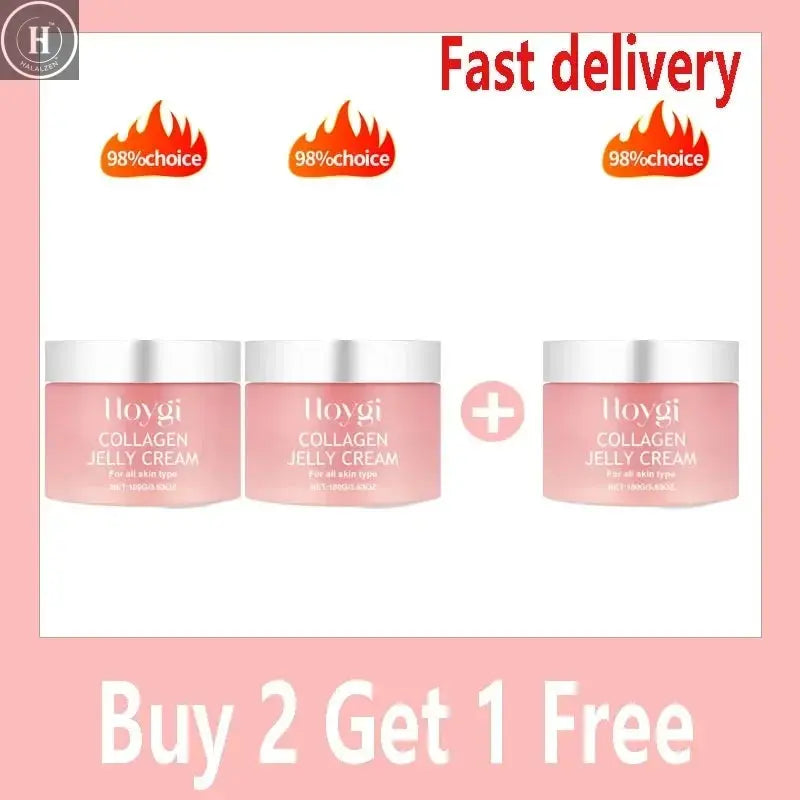 Collagen Jelly Cream Niacinamide Tightening Soothing Moisturizing Anti-Aging Firmness Hydration Skincare 100ml Face Gel HALALZEN