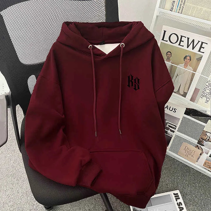 Autumn Goth Fashion Letter Printed Hoodies For Man Hip Hop Cotton Fleece Hooded Sweatshirts Y2K Streetwear Pullover Hoody
