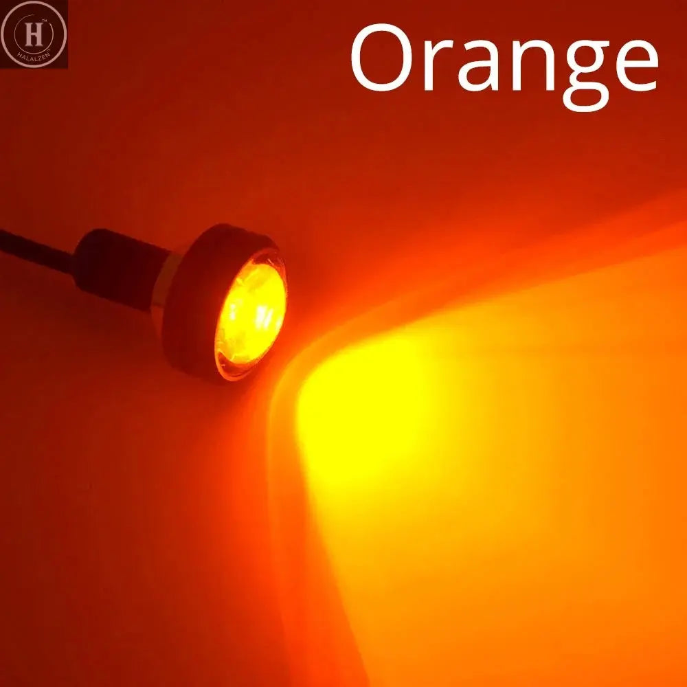 2X Auto White Red Blue 23mm Eagle Eye Daytime Running DRL Car Moto Backup Led Parking Turn Signal Brake Bulb Day Light Fog Lamp HALALZEN