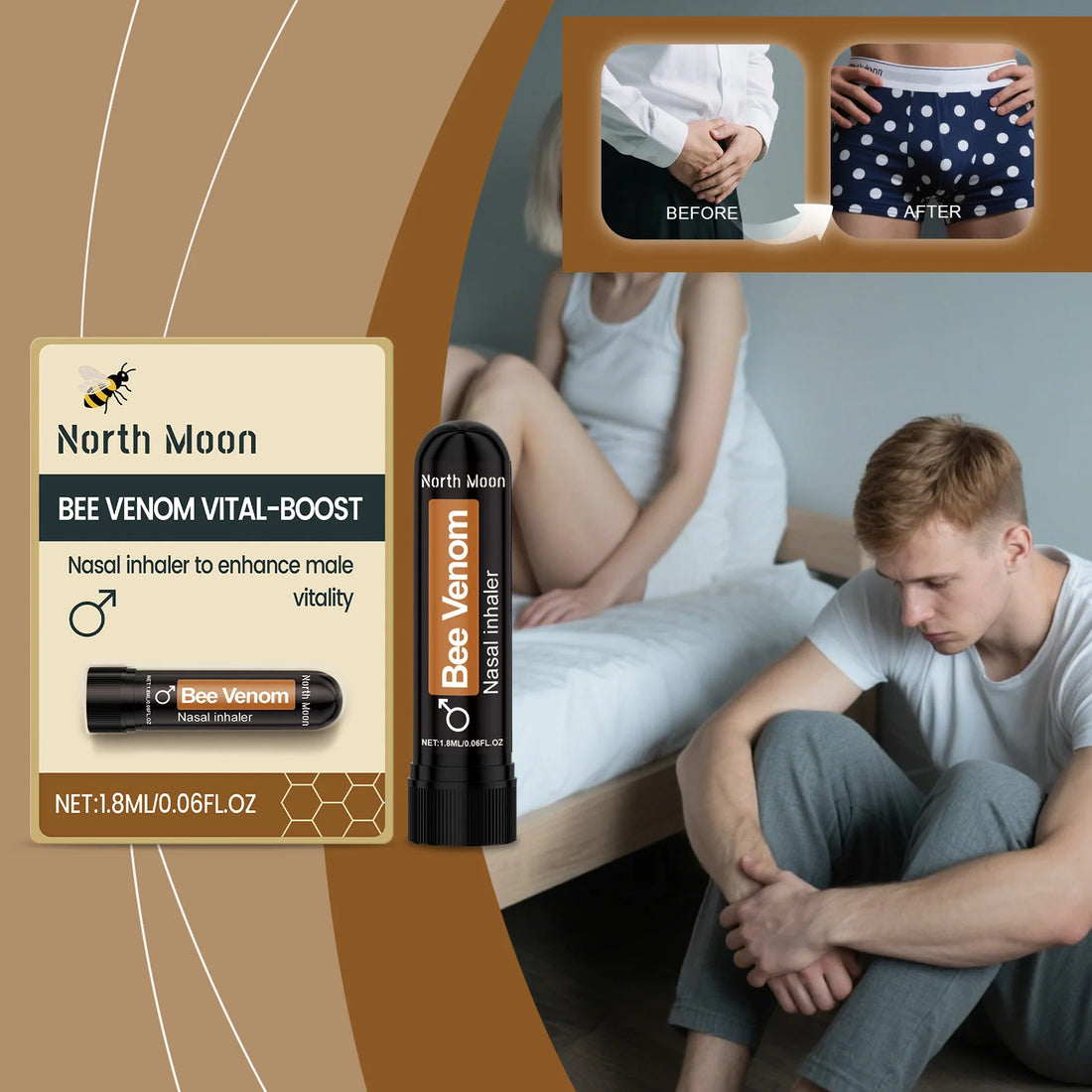 Men's Nursing Nasal Sniffing Stick Gentle Care Daily Nutrition Body Comfortable Inhalation Nasal Sniffing Stick