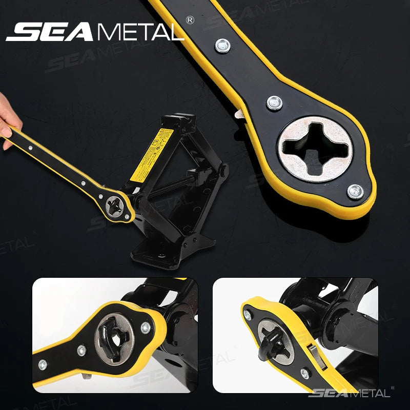 SEAMETAL Car Universal Crank Handle Car Jack Handle Lever Labor-saving Wrench Tool with CAR Tools for Car Mounted Accessories