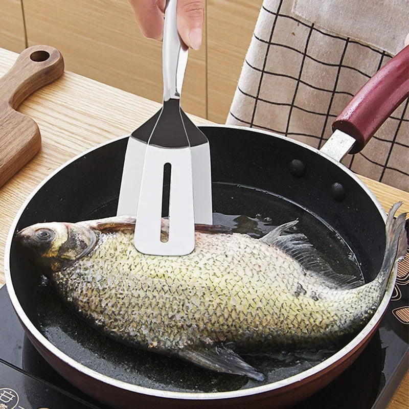 Household Frying Shovel Pancake Fried Fish Shovel Pizza Steak Clip Barbecue Grilling Tong Kitchen Clamp Cooking Tool Halalzen