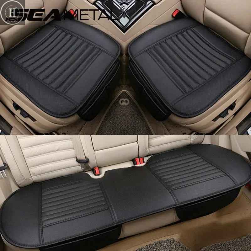 SEAMETAL Four Season Car Seat Cover PU Leather Seat Cushion Universal Breathable Seats Cover Protector Pad Interior Accessories HALALZEN